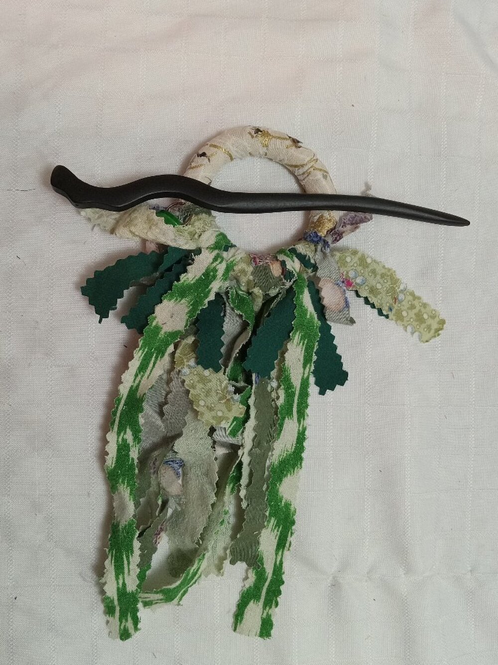 Round dreads or hair wrap/boho bun extension/Hair clip/Hair atebas & pic